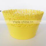 2016 New Style Plastic pp Circular Fruit Basket With Sunflower thumbnail-3
