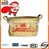 Christmas Gift Tote Bag Jute Fabric Recycling Gift Bag thumbnail-1