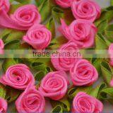 500 Pcs Satin Ribbon Rose for Leaf Appliques Wine thumbnail-1