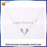 2016 Cute Elk Milu Deer Shape Jewelry New Xmas 925 Sterling Silver Necklaces thumbnail-2