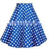 2017 Girls Long Dresses Women's Pleated Vintage Skirts Floral Print Casual Midi Skirt thumbnail-4