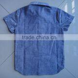 100% Cotton Stand Collar Boy's Shirt Short Sleeve thumbnail-2