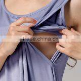Blouse Sleeveless Nursing Clothes Thin Section Breastfeeding Clothing Modal Maternity Mother Outdoor Tops thumbnail-3