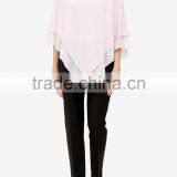 Pure Cashmere Knitted Girls Poncho Sweater With Silk Fringe thumbnail-2