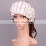 Winter Fur Headbands for Women Knitted Rex Rabbit Fur Scraf for Women Real Fur Headwrap Ear Warmer 2016 Newest Fashion Hairband thumbnail-4