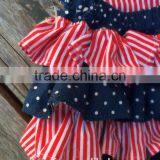 NewBorn Baby Girls Rompers American Independance 4th of July Clothing Infant Striped Polk Dots Romper thumbnail-3