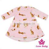 48BQA141 Lovebaby Printed Pattern Long Sleeve With Two Big Pocket Baby Girls Casual Wear Kids Frock thumbnail-2