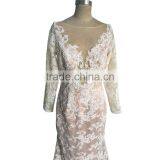 China OEM Long Sleeve Lace Wedding Dress For Sale thumbnail-5