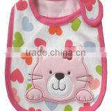Kinder Cotton Verhinderung Sabbern Tuch Essen Trinken Pink Butterfly Cotton Bibs thumbnail-1