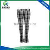 100%Polyester Plaid Women Casual Trouser , Slim Fit Sublimation Golf Pant thumbnail-1