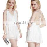 2016 Fashion Lady Dresses v Neck Summer Beach Casual Backless Jumpsuit Women Dresses Elegant thumbnail-2