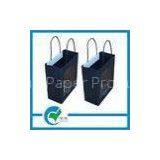 Printed Logo Custom Paper Bags Printing With Twisted Black Matt Paper and PET Window thumbnail-1