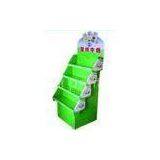 Green Single-Sided 4 Layer Cardboard Shelves Pop Display Stands , Corrugated Board thumbnail-1