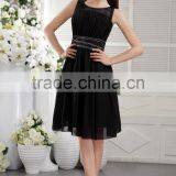 2017 New Fashion Elegant A-line Sexy Scalloped Satin With Sahses Formal Evening Dress Prom Dresses ED111 thumbnail-1