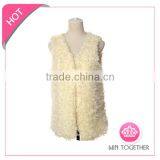 2014 hot sale china faux fur vest coats for ladies