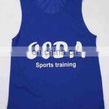 Mesh Vest Blue Sleeveless Printing Tank Top thumbnail-1