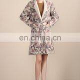 Glorious Design Floral Prints Sheepskin Fur Garment Top Quality Sheep Fur Jacket Ladies Long Fur Dress thumbnail-4