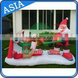 Inflatable Christmas Decoration / Inflatable Santa With Reindeer