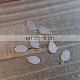 OEM Jewelry Hand Stamping Blank Silver Oval Shape Metal Tag for Necklace