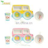 ECO Friendly BPA Free Kid Dinnerware Sets Bamboo Fibre Tableware thumbnail-4