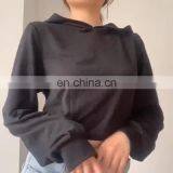 LAITE H2029 Amazon Best Sellers Comfortable Custom Autumn Women Backless Bandage Crop Top Hoodies thumbnail-1