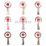 Family PU Leather Key Chain Adult Children Circle Tassel Bracelet Wristlet Keychains Snake Leopard Ring Wrist 21colors thumbnail-2