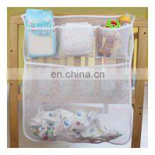 Multifunction Baby Bed Crib Storage Bag Organizer Mesh Large Capacity Bed Hanging Storage Bag Newborn Toy Diaper Hanging thumbnail-5