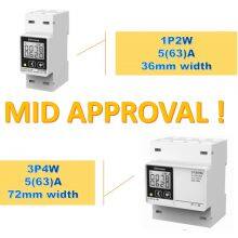DDS1946-L 4P Single Phase Din Rail 5-100A Direct Input Power Meter thumbnail-5
