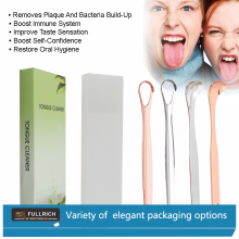 Hot Sell Stainless Steel Tongue Cleaner Scraper With Colorful Handle for Oral Care thumbnail-2