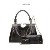 New Genuine Leather Women Bags 3 Set Leather Bag Chain Shoulder Bag Clutch Bag thumbnail-3