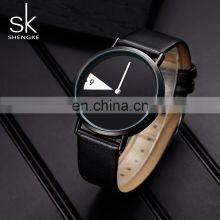 SHENGKE New Trendy Handwatchs Minimalist Dial Design Watchs Black PU Strap Wrist Watchs K0090L thumbnail-4