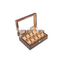 Luxury Brown Color Watch Box Packaging Custom Logo Cases Display Box thumbnail-5