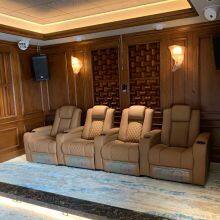 High-end Villa Home Theater Sofa Movie Hall Luxury Function Leather Combination Electric Sofa Audio-visual Room Sofa thumbnail-2