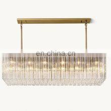 Luxury Cielo Interior Home Living Room Dining Room Rectangular Blown Glass Chandelier Modern Style Large Ceiling Pendant thumbnail-1