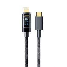 VINOP Latest Fast Charging Braided Data Cable With Transparent Digital Display for Apple, Samsung, Huawei