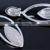 Elegant Big Party Jewelry Bling Deluxe Micro Pave Setting CZ Women Dressed Earrings thumbnail-4