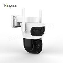 Ringsee Dual Lens 4MP AOV Outdoor CCTV PTZ Camera AI Auto Tracking Network Solar Camera Remote Smart Camera With Two Way Audio thumbnail-1