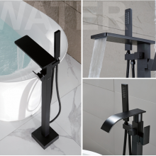 Elegant Fashionable Flexible Modeling Floor Mounted Bathtub Mixer thumbnail-2