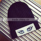 2016 Newest Cool Punk Rock Eye Pattern Rolled Brim Man Women Beanie Hats thumbnail-4