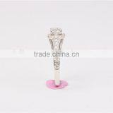 White Gold cz Ring 925 Silver Samples Enagegement Stone Ring Designs for Girlfriend thumbnail-5