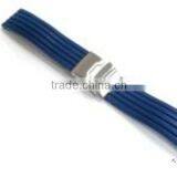 Fashionable Striped Silicone Rubber Watch Strap thumbnail-2