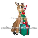 inflatable christmas deer cartoon for decoration