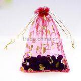 Custom Design Logo Jewelry Packing Drawable Organza Bags ,Wedding Gift Bags & Pouches thumbnail-4