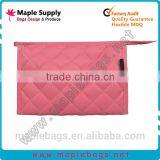 Pink Quilted Toiltery Bag with Mirror