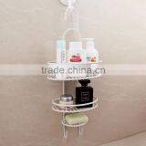 3-tier Chrome plating Metal iron oval hanging bath shelf