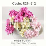 Cream Pink Handmade Mulberry Paper Flower, Wedding Party, Scrap-booking Crafts, Wholesale 21/612 thumbnail-1