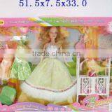 Solid Body Fashion Doll Set Plastic Toy thumbnail-1