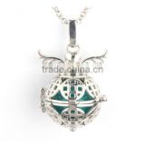 hotsale europe fashionable newest design high quality sound ball silver angel wings locket