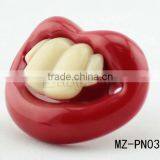 Babypro China Supplier Promotional Nipple Baby Toys Teeth Shape Food Grade Silicone Pacifier With EN1400 Test thumbnail-2
