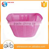 Wholesale high quality PP PVC plastic bicycle basket pink bike basket